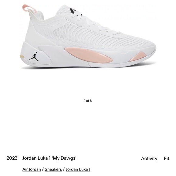 Jordan Luka 1 - Basketball Shoes - White / Coral - Picture 3 of 8